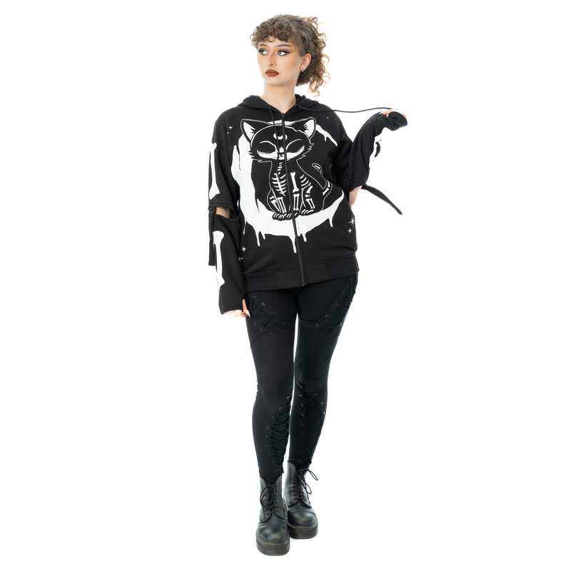 Thumbnail - Heartless Moonlight Hood Kapuzenjacke schwarz in S