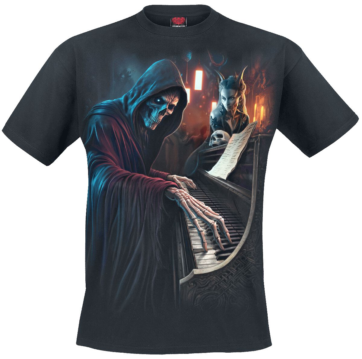 Spiral Midnight Blues T-Shirt schwarz in 3XL