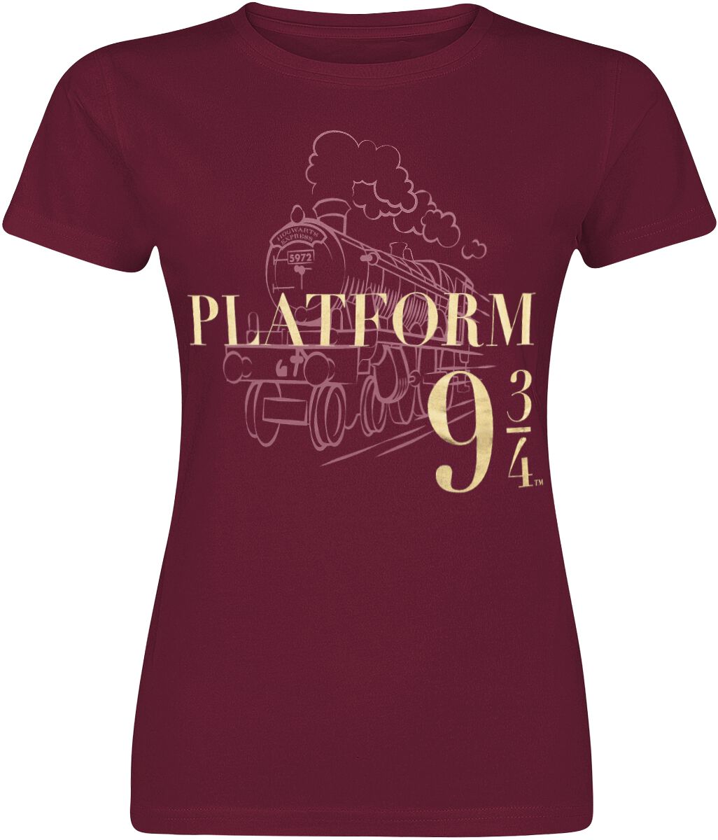 Image of T-Shirt di Harry Potter - Platform 9 3/4 - S a M - Donna - rosso
