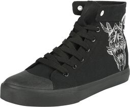 Sneaker with Devil and Snake Print, Gothicana by EMP, Sneaker high