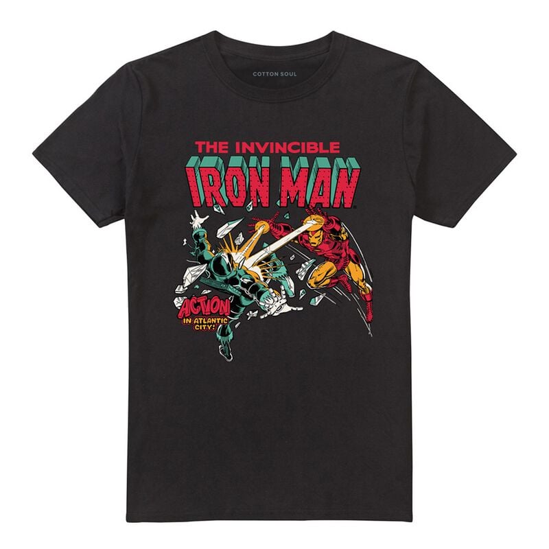 T-Shirt Manches courtes Disney de Iron Man - Iron Man Blast - S à XXL - pour Homme - noir