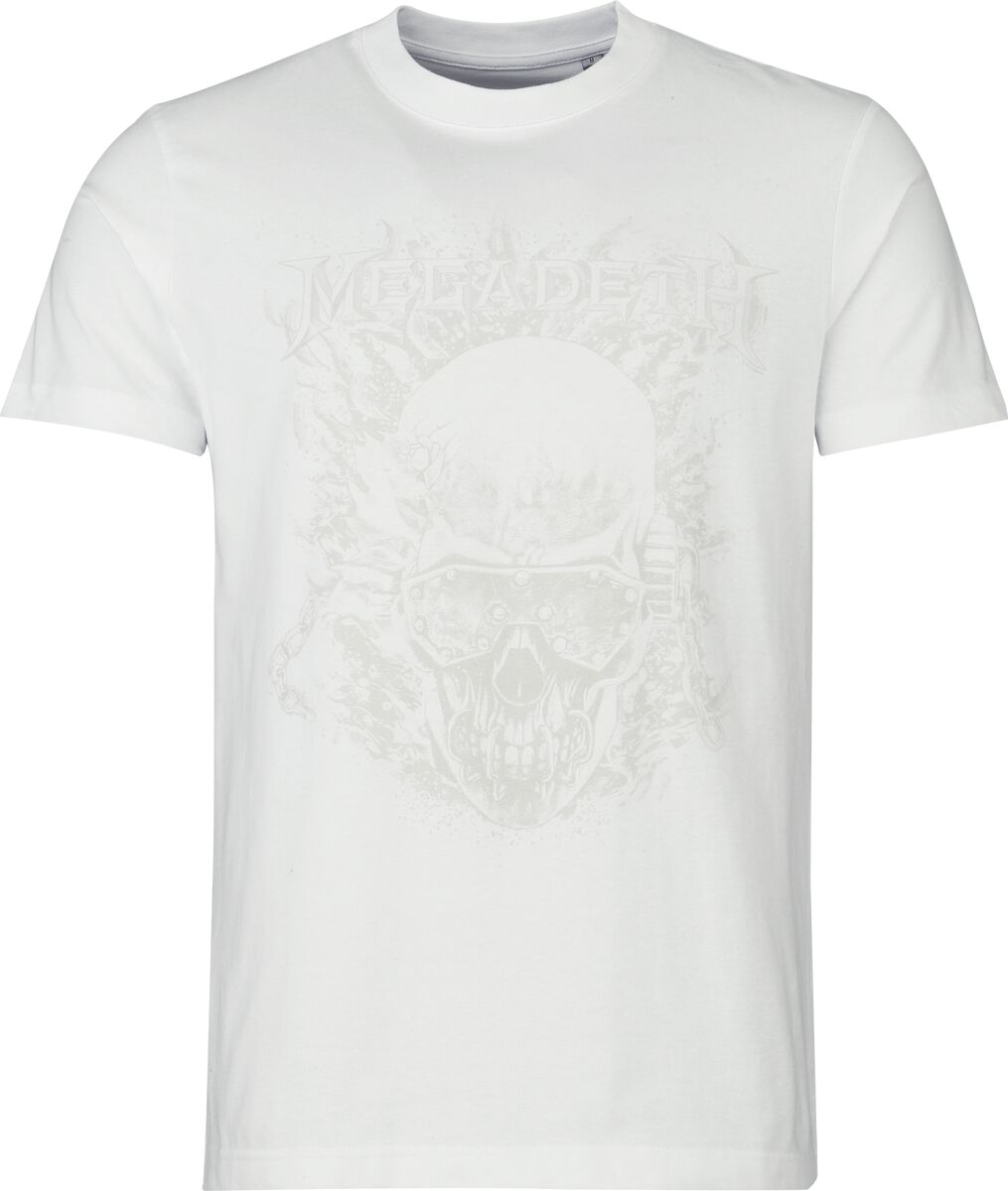Megadeth T-shirt - Vic & Flames - S tot 5XL - voor Mannen - wit