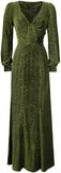 Olive 30s Green Evening Gown Dress, Voodoo Vixen, Langes Kleid