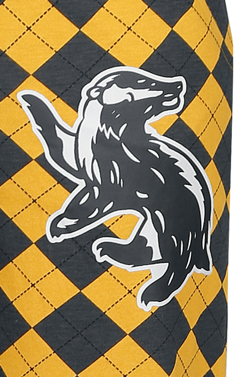 Harry Potter Hufflepuff Pyjama-Hose grau gelb