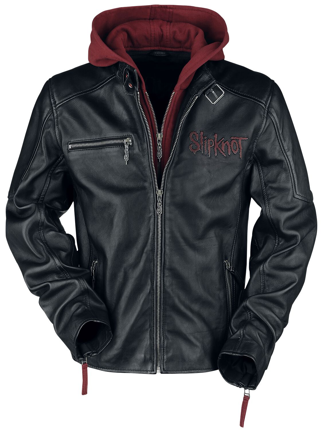Veste en cuir de Slipknot - EMP Signature Collection - S à 3XL - pour Homme - noir/rouge