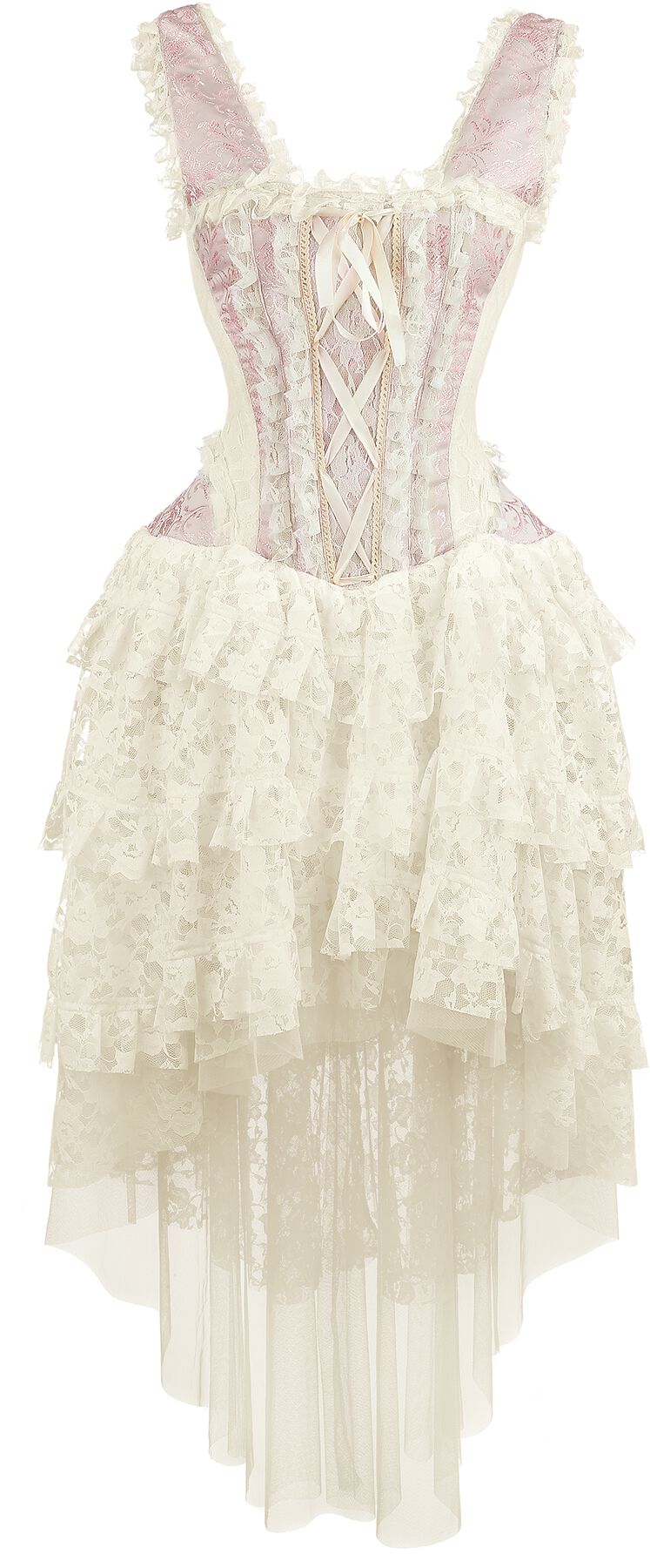 Image of Abito lungo Gothic di Burleska - Ophelie Dress - S a 3XL - Donna - rosa pallido