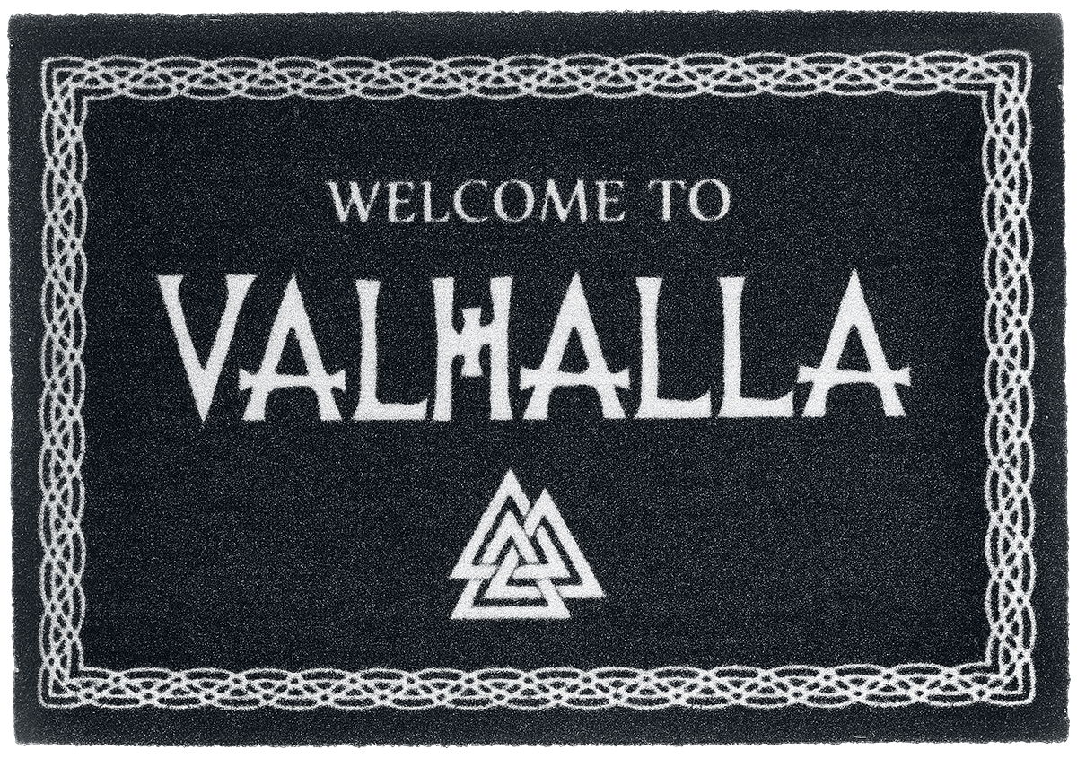 Welcome to Valhalla -  - Fußmatte - schwarz| weiß