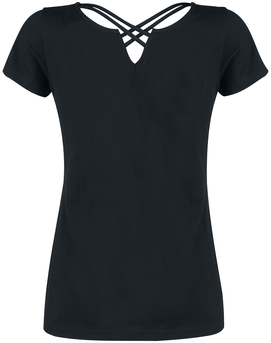 The Nightmare Before Christmas - Disney T-Shirt - Jack Moon Face - S bis M - für Damen - Größe M - schwarz  - Lizenzierter Fanartikel