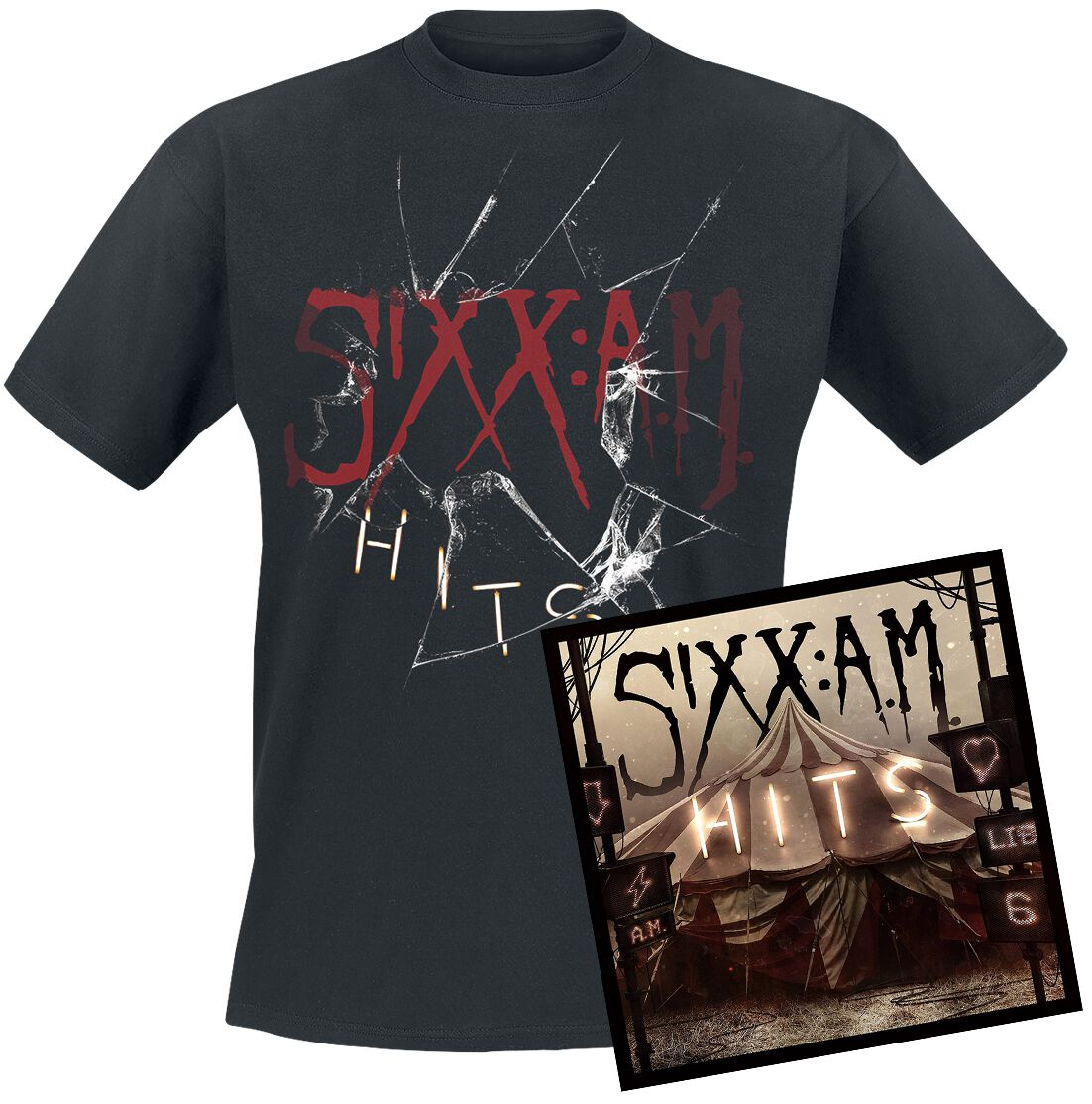 Image of Sixx: A.M. Hits 2-CD & T-Shirt Standard