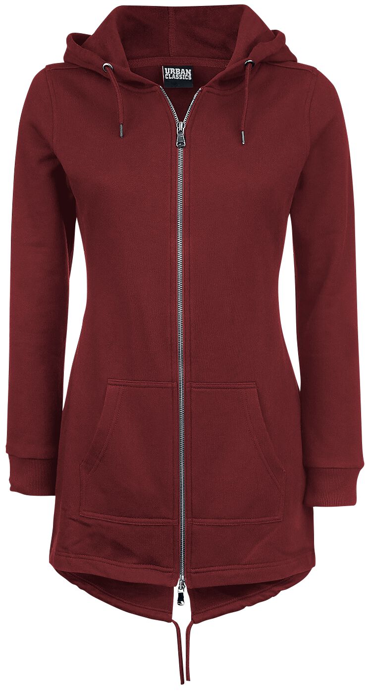 Kapuze Urban Classics Jacke Rot Ladies Sweat Parka Urban Classics