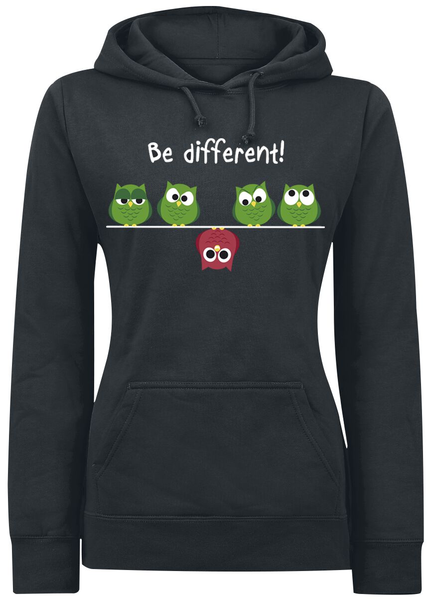 Sweat-shirt à capuche Fun de Be Different! - - XS à XXL - pour Femme - noir