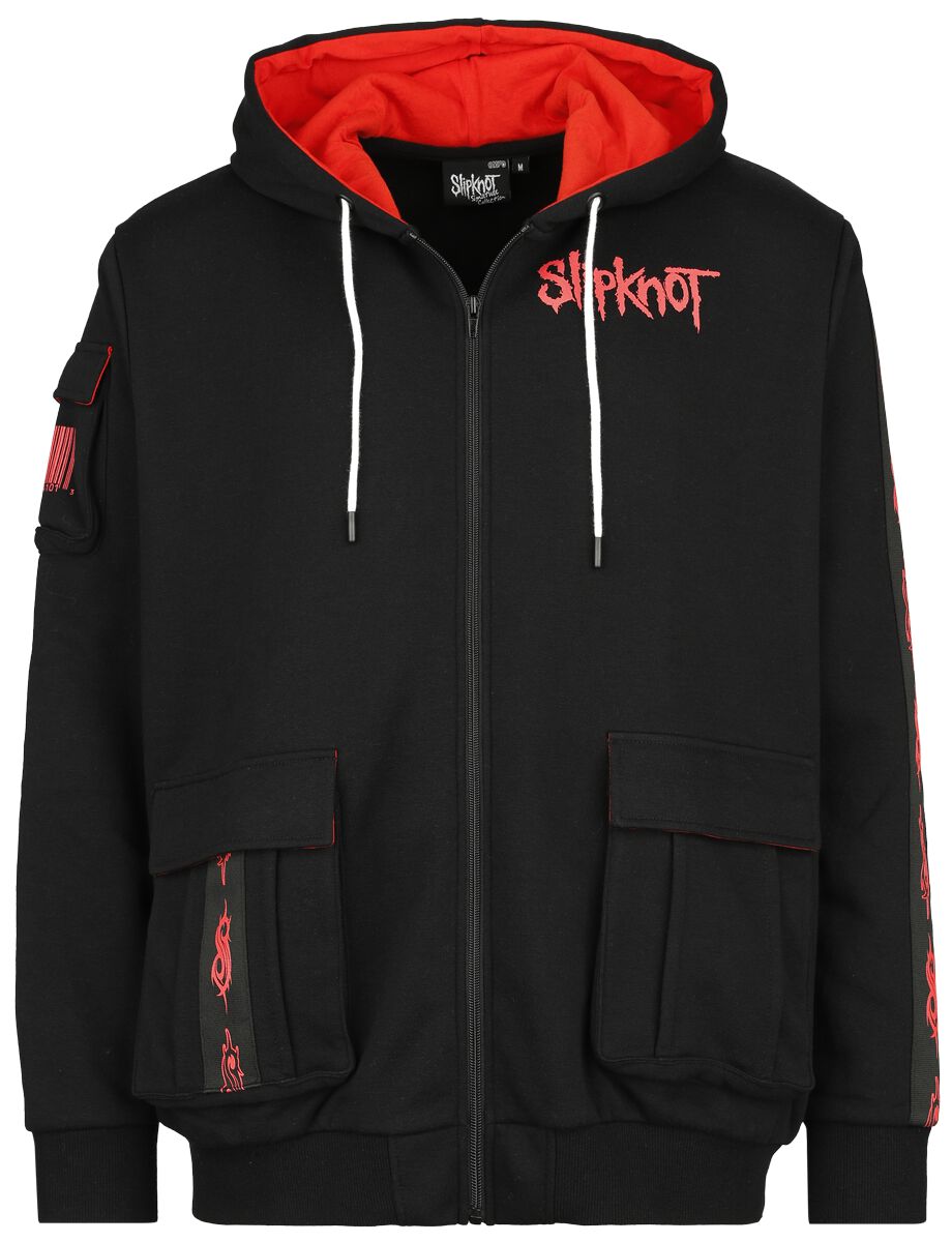 Levně Slipknot EMP Signature Collection - Oversize Mikina s kapucí na zip černá