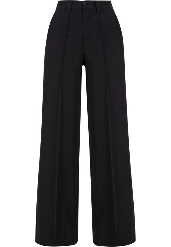 Image of Pantaloni di Urban Classics - Ladies Wide Pleated Trousers - W27L32 a W33L33 - Donna - nero