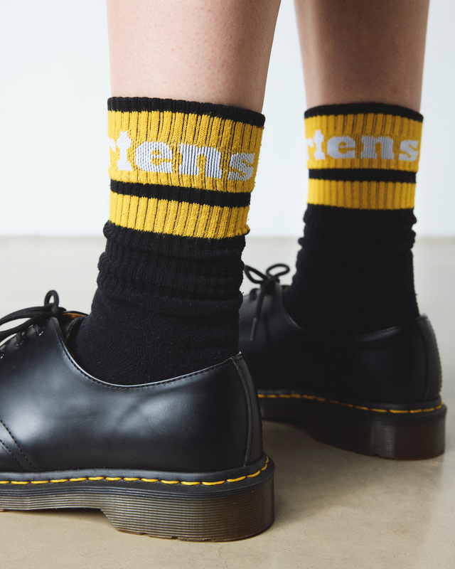 0190665563375 - Athletic Logo Sock - Black + Yellow Socken schwarz in M-L