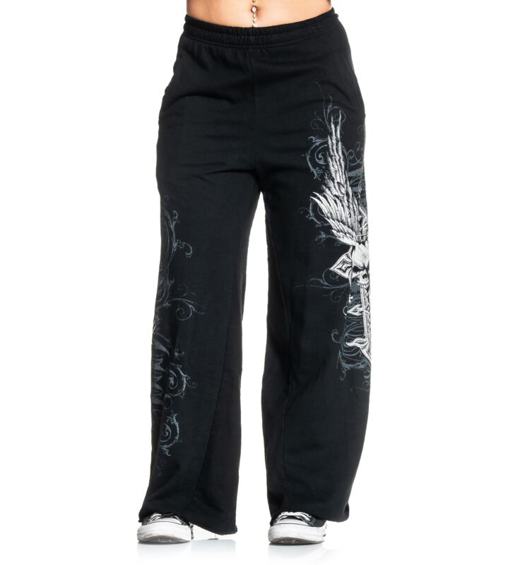 Levně Affliction Death Eyes Sweatpant Dámské kalhoty černá