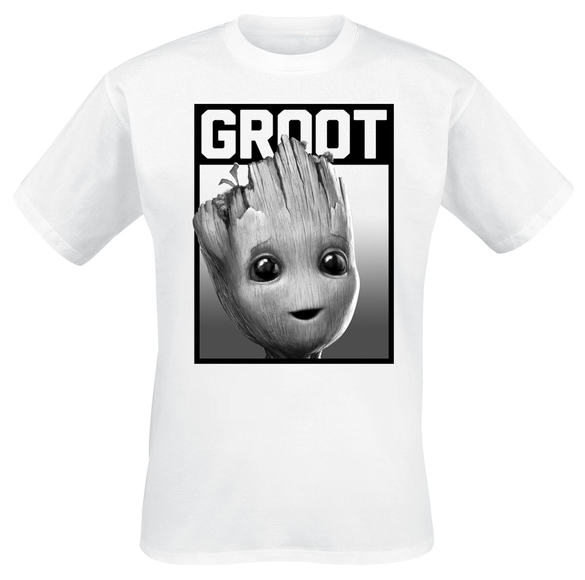 T-Shirt Manches courtes de Les Gardiens De La Galaxie - Groot - Square - S à L - pour Homme - blanc