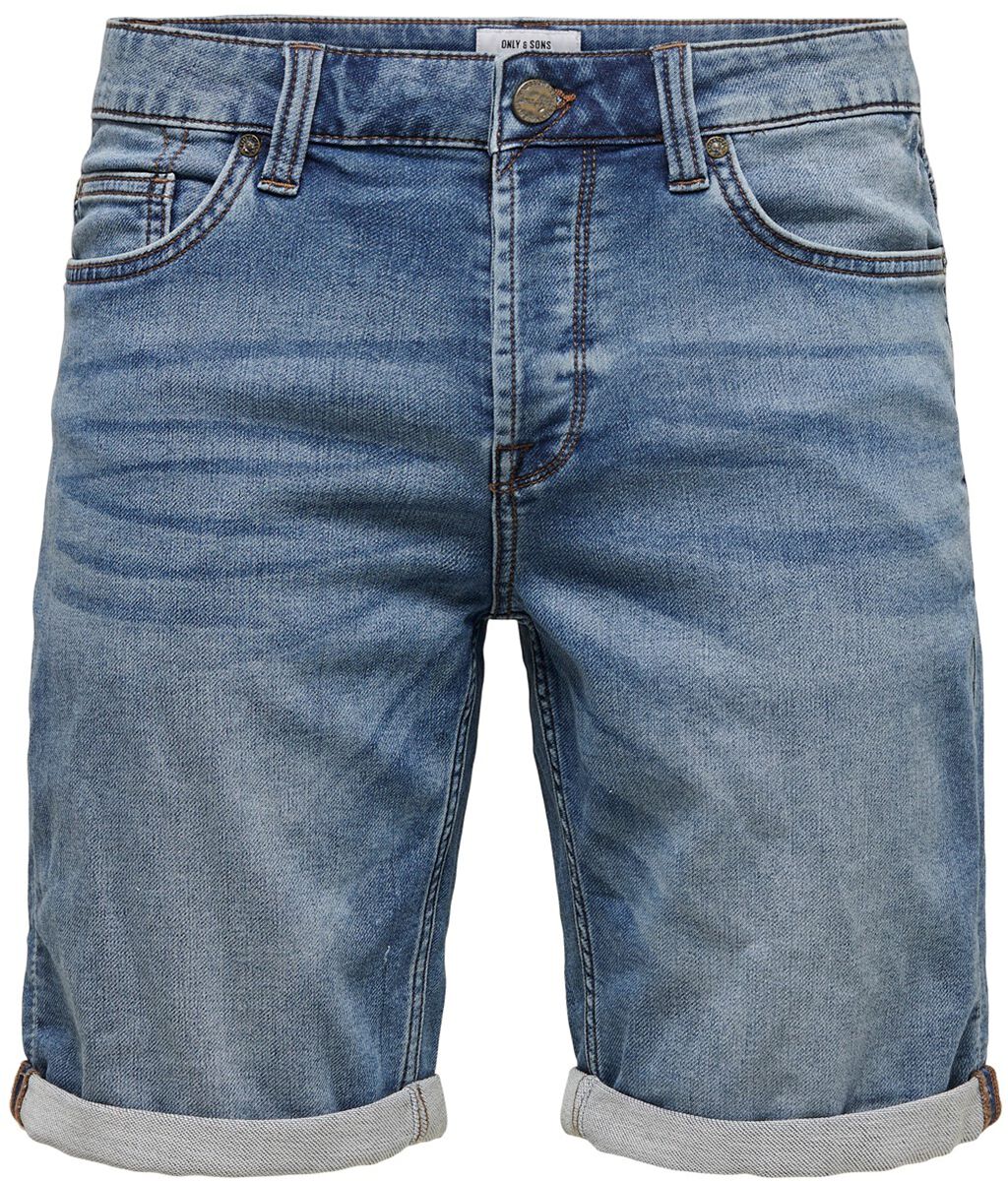 Image of Shorts di ONLY and SONS - Ply Life Blue Shorts - S a XXL - Uomo - blu