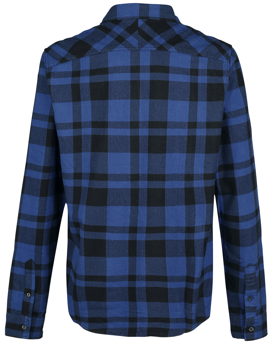 Vintage Industries Austin Shirt Flanellhemd blau schwarz