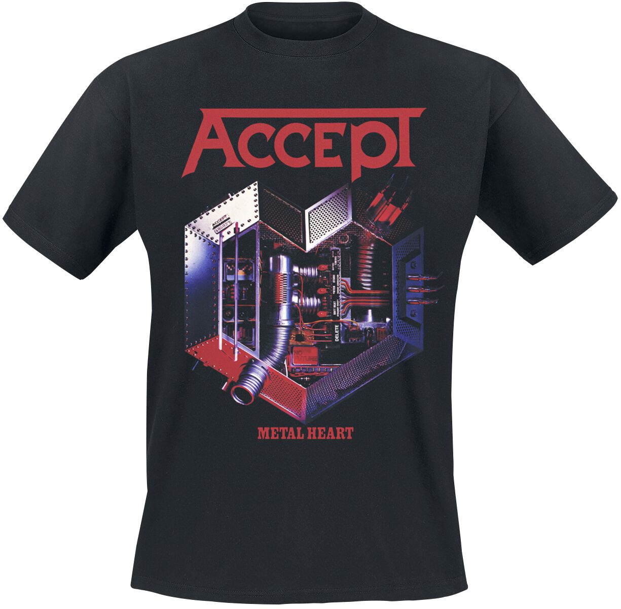 Accept Metal Heart T-Shirt black