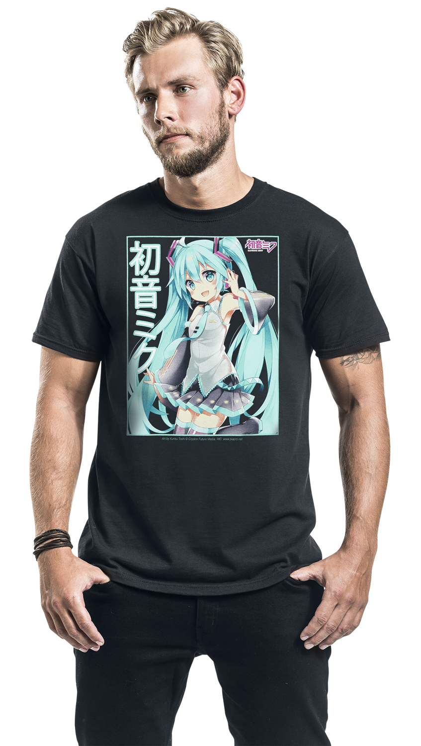 Vocaloid Hatsune Miku - Listen up T-Shirt schwarz