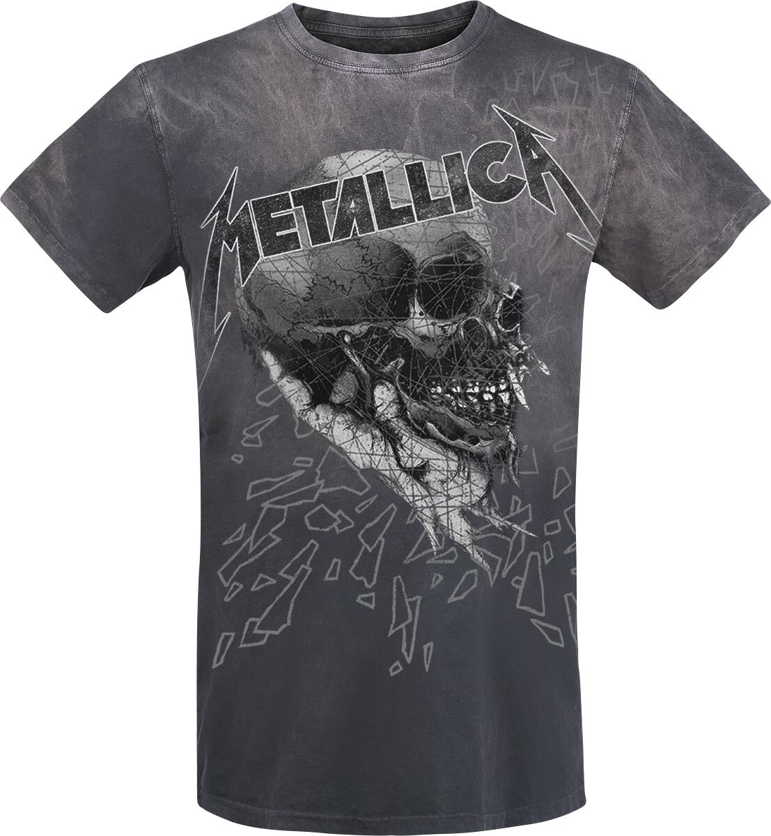 Levně Metallica Sad But True Skull Tričko tmavě šedá