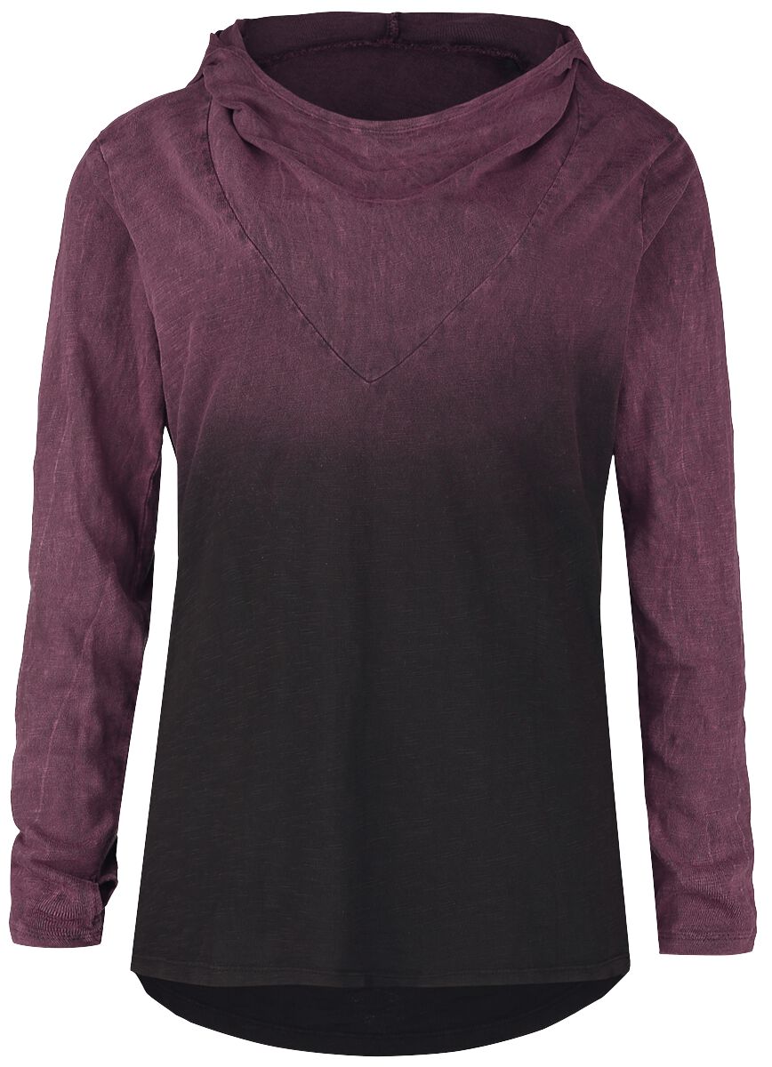 Sweat-shirt à capuche de Outer Vision - Hoodie Deva - S - pour Femme - lie-de-vin