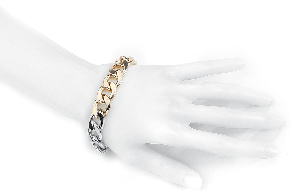 Thumbnail - Urban Classics Heavy Two-Tone Bracelet Armband silberfarben