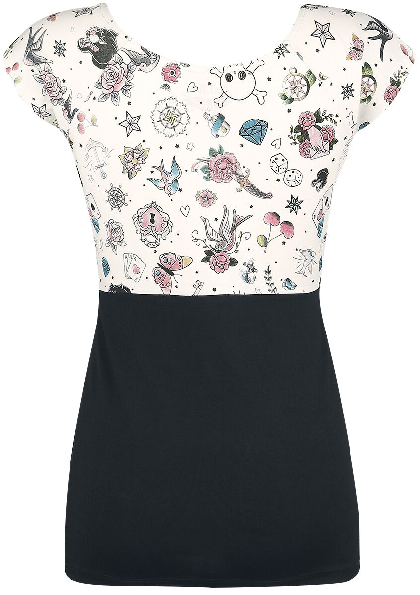 Rock Rebel by EMP Vrouwen Zwart loshangend T-shirt met print