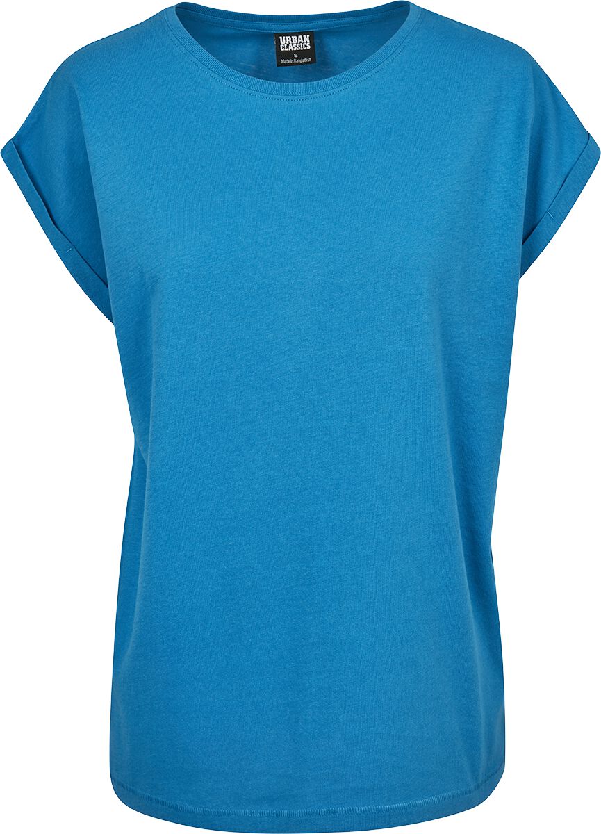 Urban Classics Ladies Extended Shoulder Tee T-Shirt blau in XXL