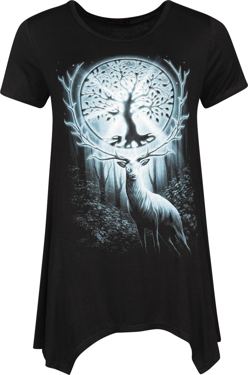 Levně Spiral Tree Of Life Dámské tričko černá