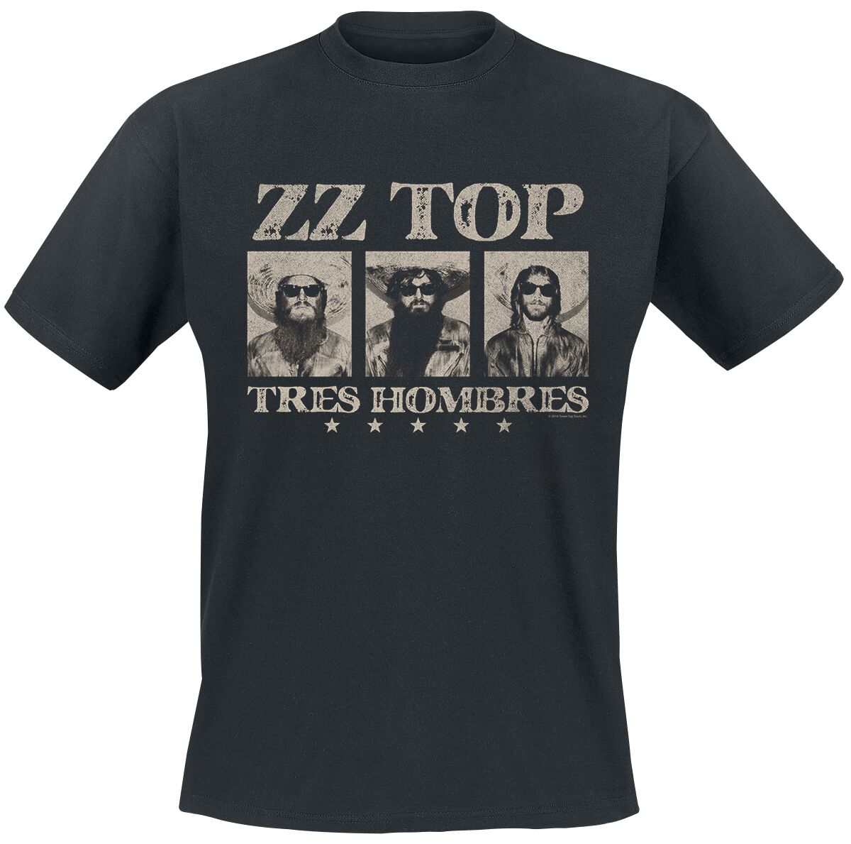 ZZ Top Tres hombres T-Shirt schwarz in M