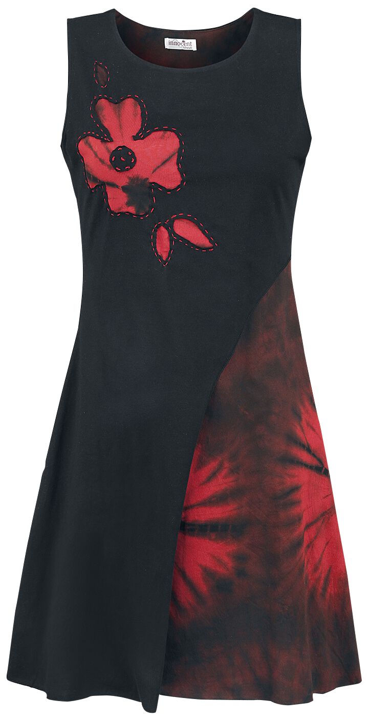 Robe mi-longue de Innocent - Robe Maya - L à 4XL - pour Femme - noir/rouge
