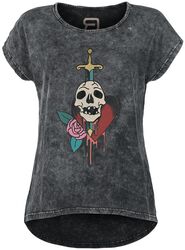T-Shirt mit Dolch Skull Print, RED by EMP, T-Shirt