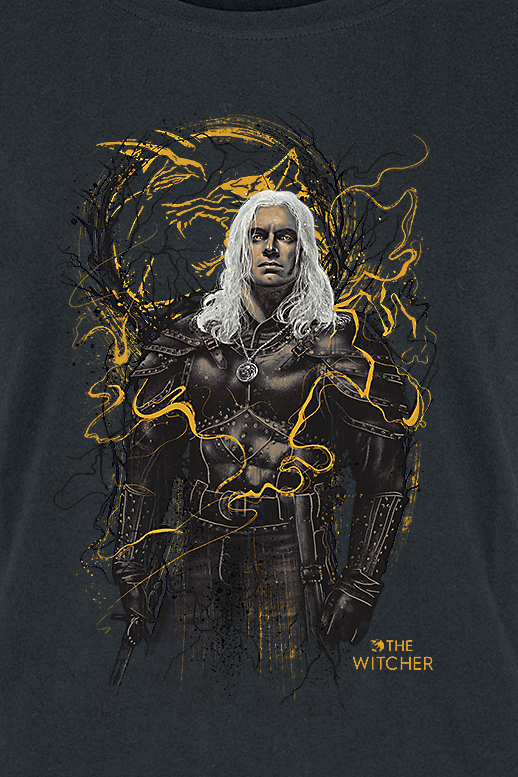 The Witcher Smoking Wolf T-Shirt schwarz