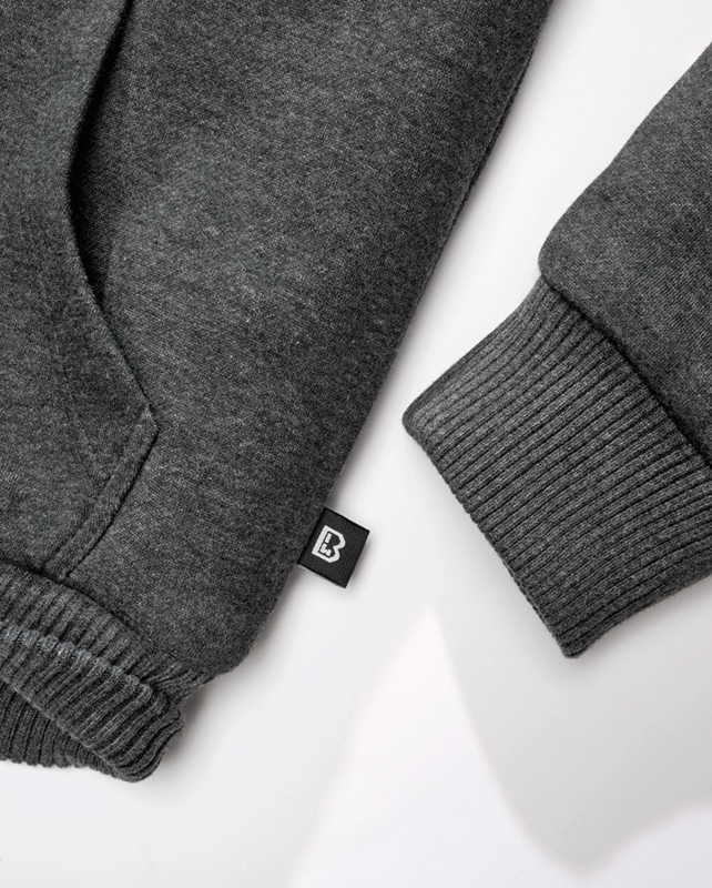 Thumbnail - Brandit Sweatjacket Teddylining Kapuzenpullover schwarz meliert in 5XL