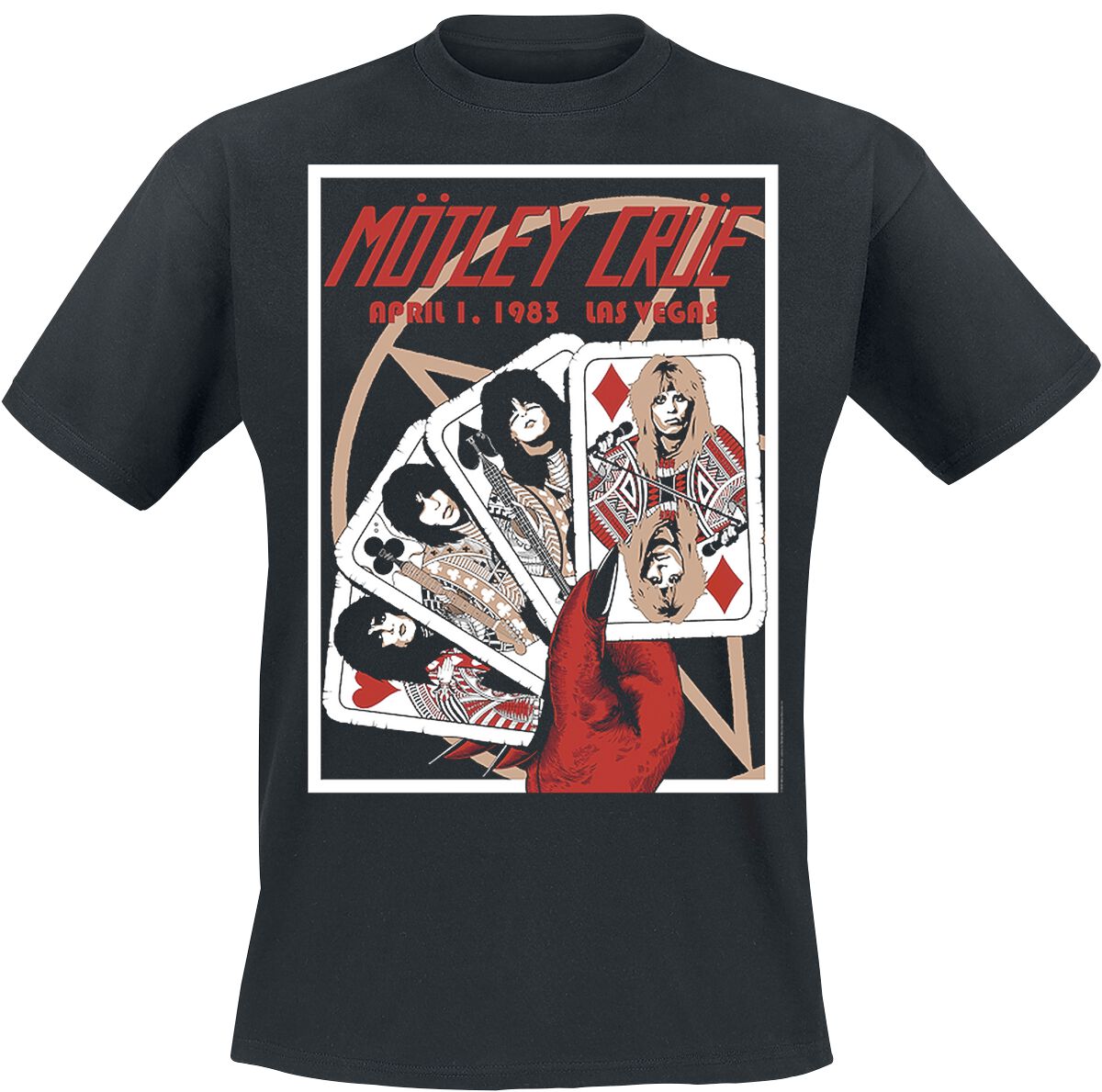Mötley Crüe Vegas Cards T-Shirt black
