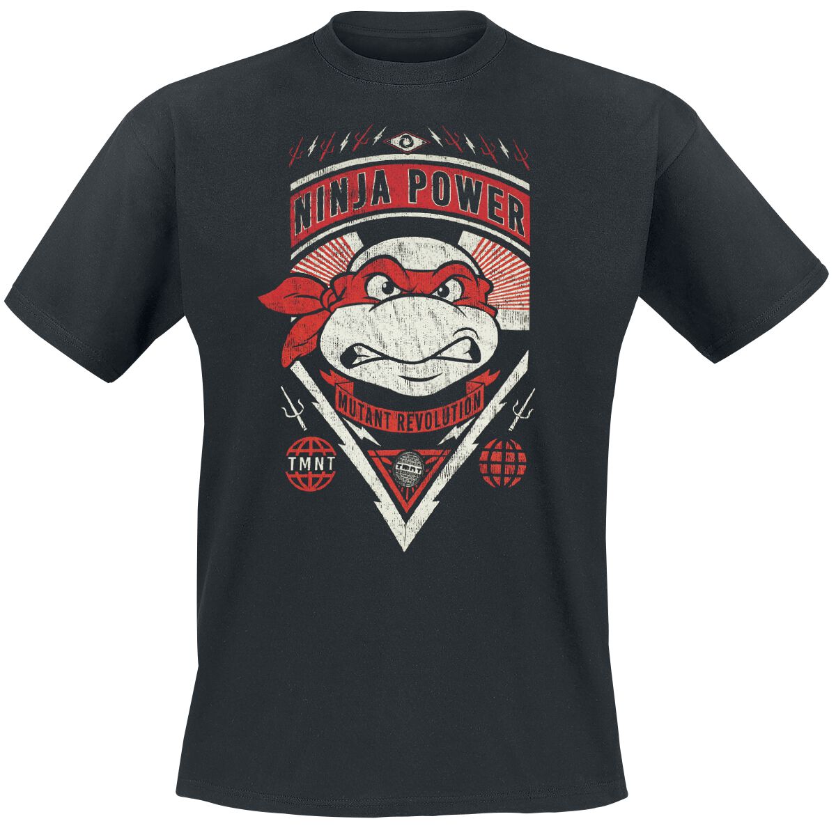 Teenage Mutant Ninja Turtles T-Shirt - Raphael - Ninja Power - S bis XXL - für Männer - Größe S - schwarz  - Lizenzierter Fanartikel