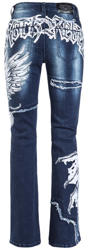 Markenkleidung Brands by EMP Grace - Jeans mit Prints und Used-Look-Details | Rock Rebel by EMP Jeans
