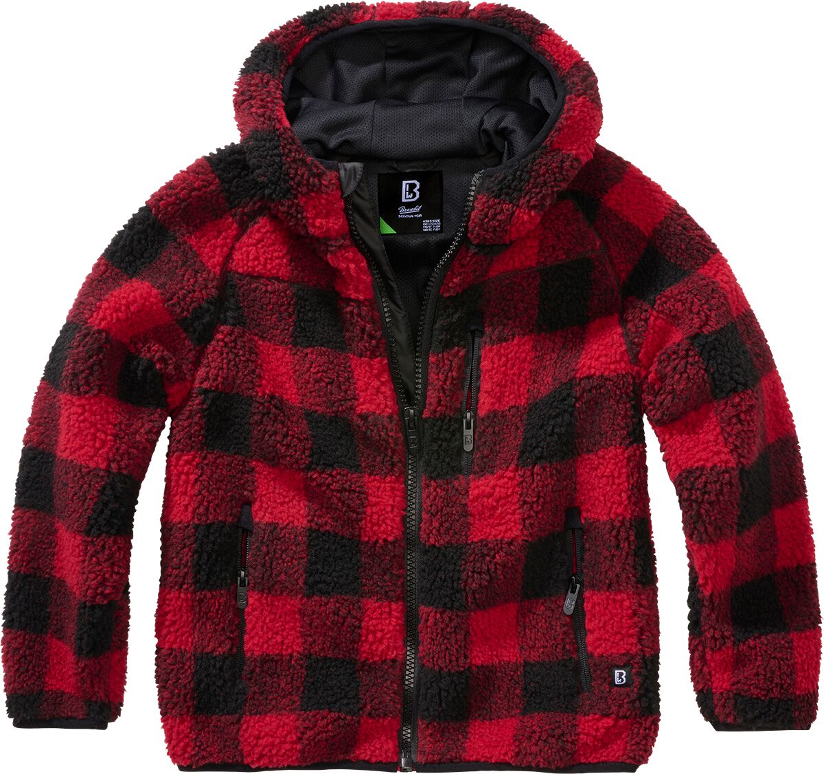 Image of Giacca di Brandit - Kids' Fleece Jacket - 170/176 - ragazzi & ragazze - rosso/nero