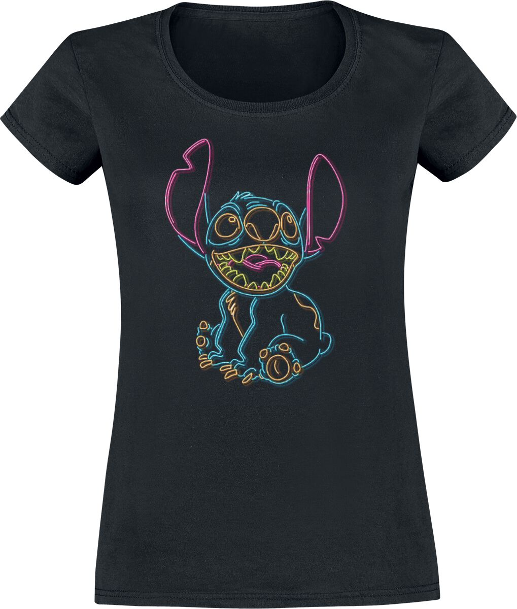 Lilo & Stitch Neon Stitch T-Shirt black