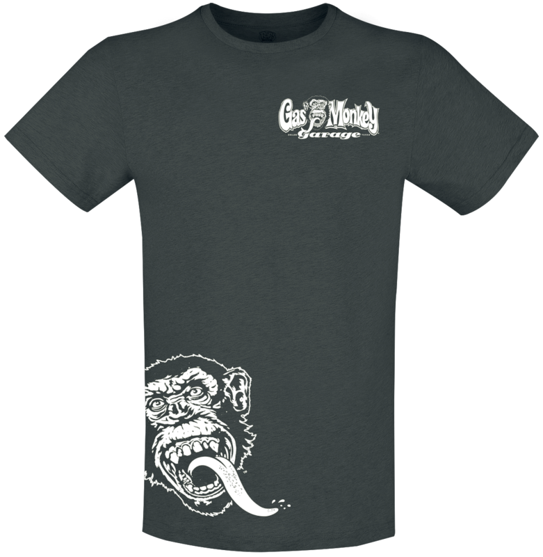 Gas Monkey Garage Rockabilly T-Shirt - Side kick - for Men - charcoal