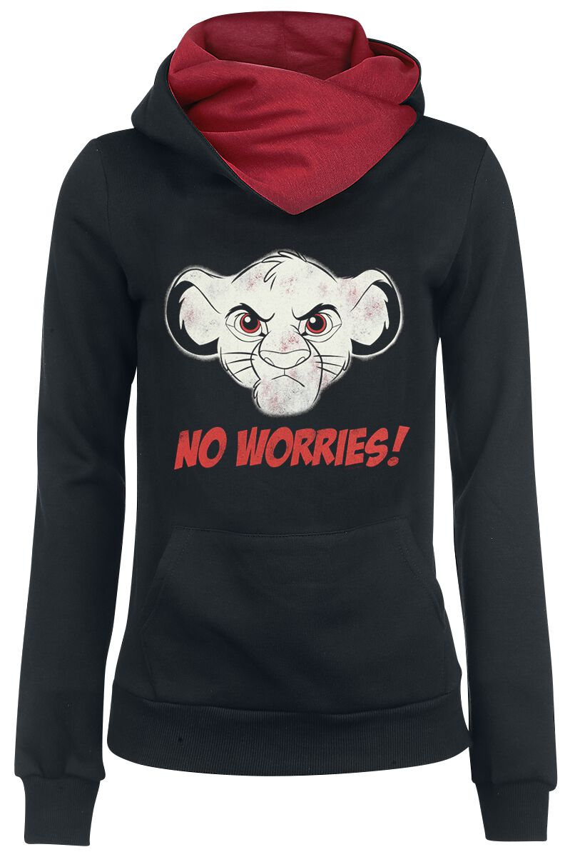 The Lion King Simba - No Worries Hooded sweater black red