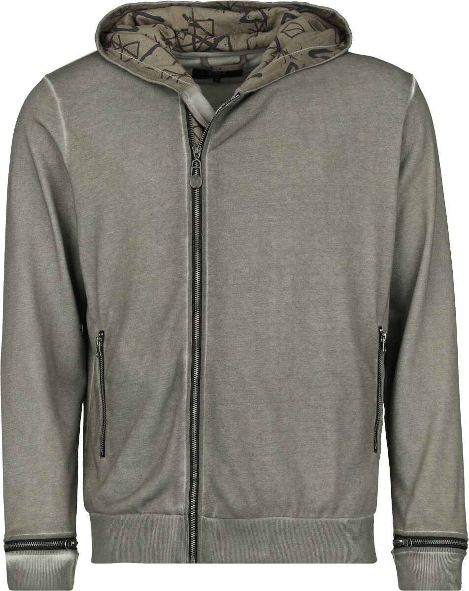 Image of Felpa jogging di Black Premium by EMP - Vintage-style hoody jacket - S a XXL - Uomo - grigio