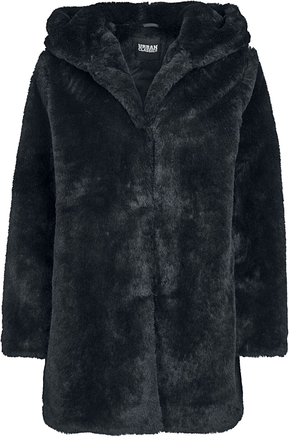 Schwarzer Teddy Mantel für Damen Urban Classics EMP