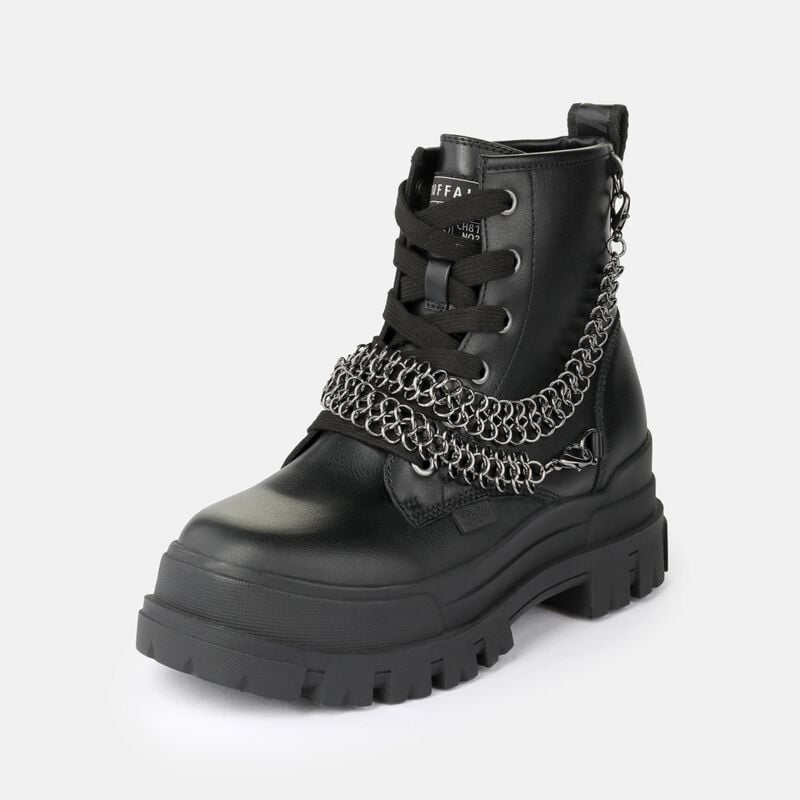 Bottes  de Buffalo - ASPHA RLD CHAIN - VEGAN NAPPA - BLACK - EU38 - pour Femme - noir