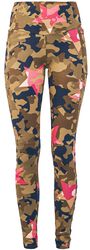 Leggings mit Allover- Camouflage- Star Print, Rock Rebel by EMP, Stoffhose