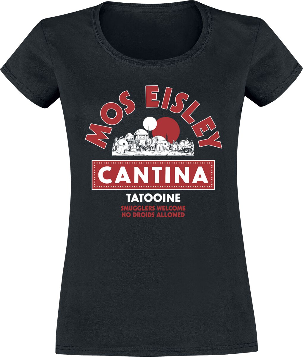 Star Wars T-Shirt - Mos Eisley Cantina - S - für Damen - Größe S - schwarz  - Lizenzierter Fanartikel