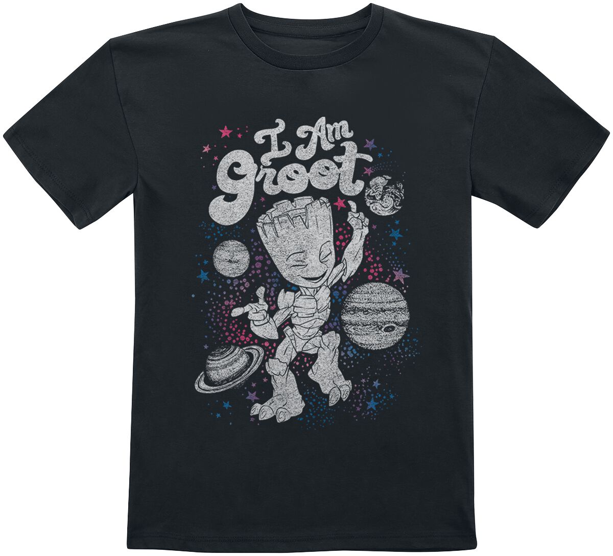 Guardians Of The Galaxy - Marvel T-Shirt für Kleinkinder - Kids - Celestial Groot - für Mädchen & Jungen - schwarz  - Lizenzierter Fanartikel