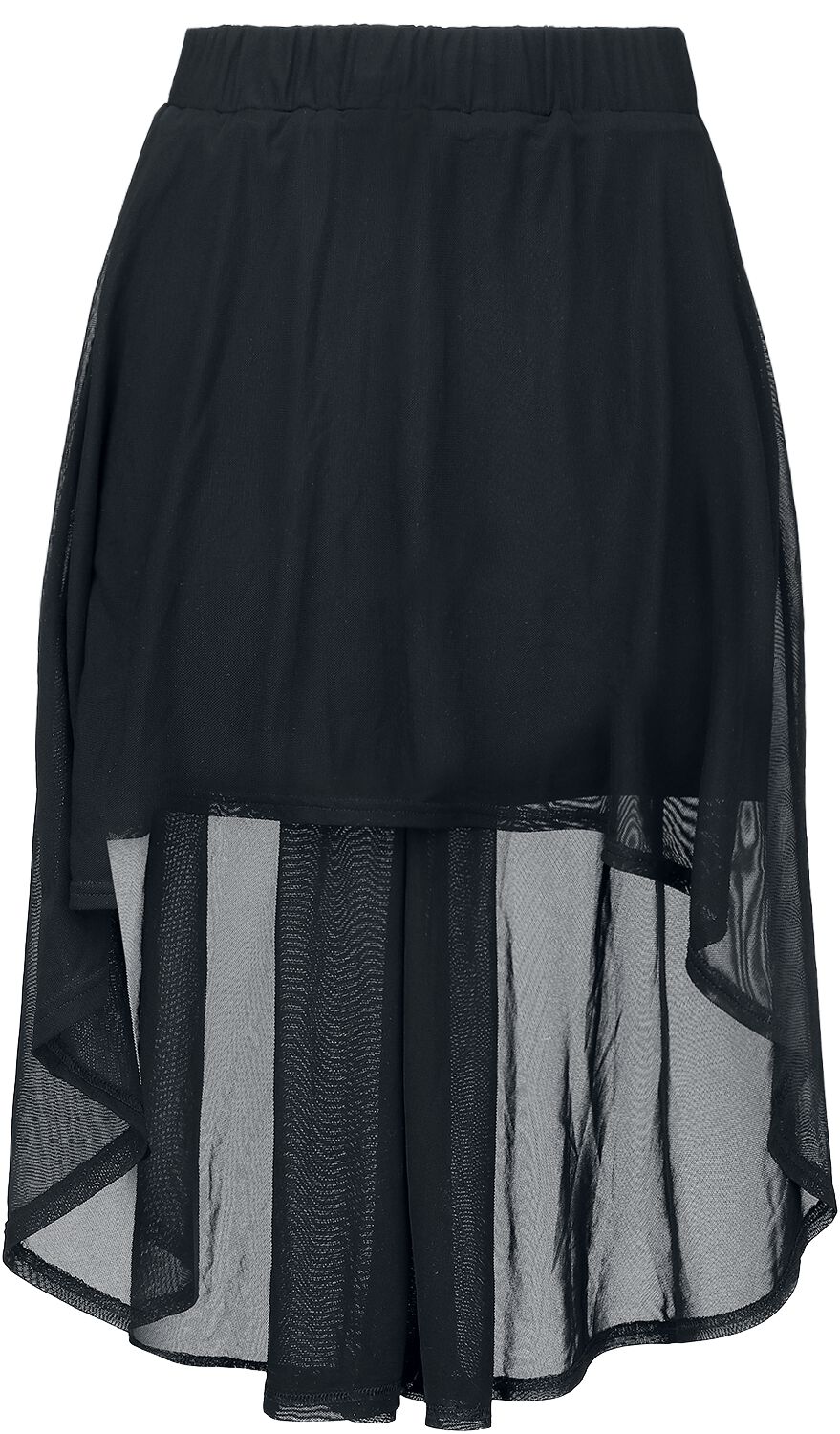 Gothicana by EMP - Gothic Kurzer Rock - Skirt With Transparent Details - S bis XXL - für Damen - Größe S - schwarz