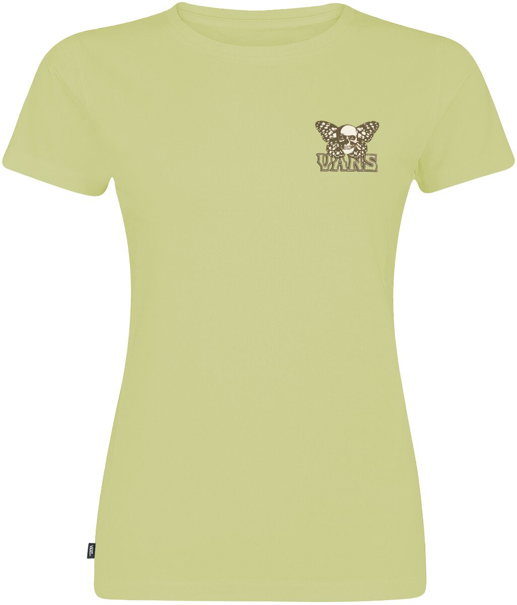 Vans T-Shirt - Skullfly Crew Music Academy Winter Pear - XS bis XL - für Damen - Größe XL - oliv